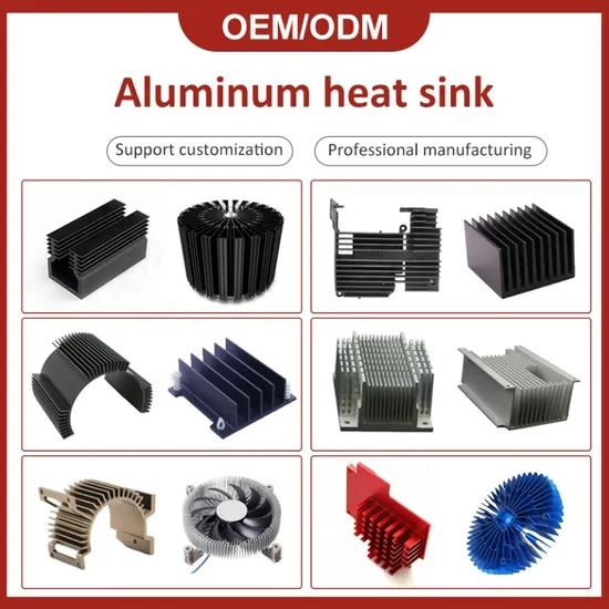 ISO9001 Factory Extruded Aluminum Alloy 6063 Heat Sink for Heating Supply System 
