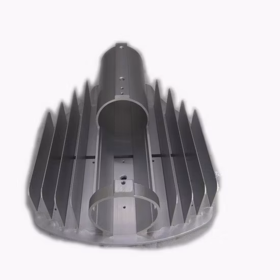 Factory Supply Extrusion Aluminum Machining Street Lamp Heat Sink for High Power LED Light Street Light Cooling Housing