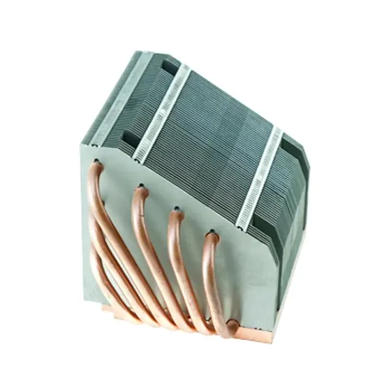Custom CPU Heat Sink Manufacturer Heat Pipe Skived Heat Pipe Zipper Fin Copper Pipe Heatsink Parts 